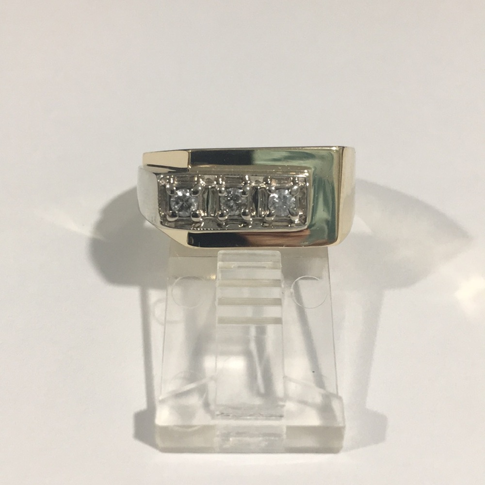 14k Two Tone Gold Diamond 💎 Men's Ring